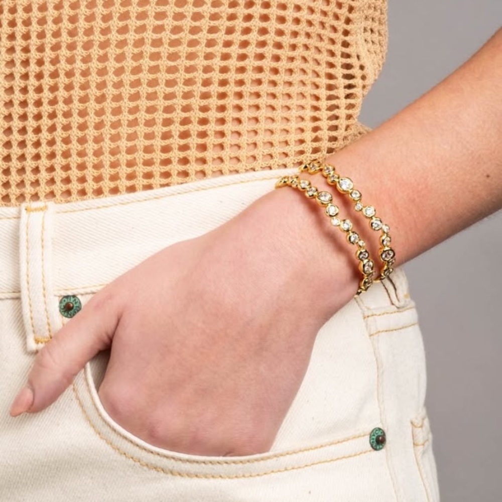 🆕 Alexis Bittar Asterales Gold Skinny Cuff Bracelet- Only 1 left🥳 - Picture 8 of 10